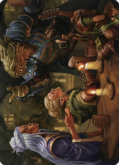 You Meet in a Tavern // You Meet in a Tavern, carta Magic di tipo Card // Card illustrata da Zoltan Boros