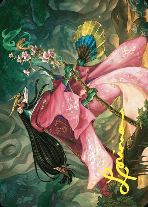 Sakiko, Mother of Summer // Sakiko, Mother of Summer, carta Magic di tipo Card // Card illustrata da Livia Prima