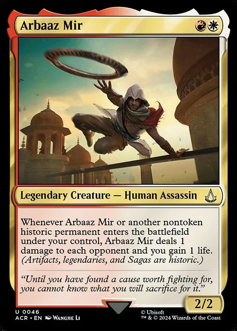 Arbaaz Mir, carta Magic di tipo Legendary Creature — Human Assassin illustrata da Wangjie Li