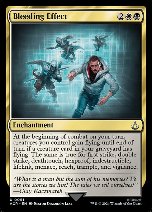 Bleeding Effect, carta Magic di tipo Enchantment illustrata da Néstor Ossandón Leal