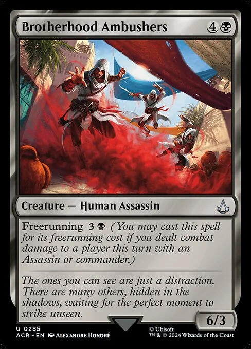 Brotherhood Ambushers, carta Magic di tipo Creature — Human Assassin illustrata da Alexandre Honoré