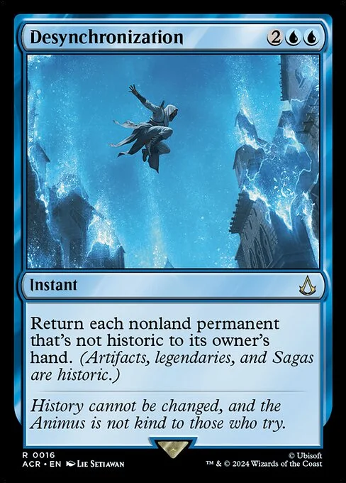 Desynchronization, carta Magic di tipo Instant illustrata da Lie Setiawan