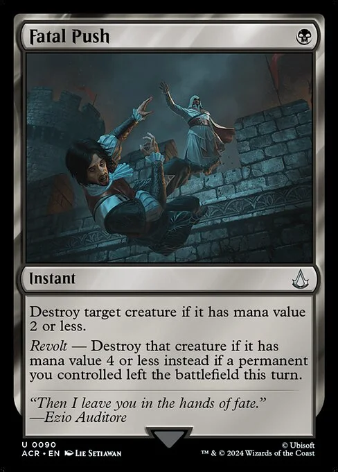 Fatal Push, carta Magic di tipo Instant illustrata da Lie Setiawan