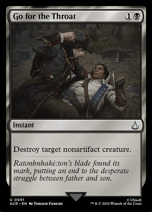 Go for the Throat, carta Magic di tipo Instant illustrata da Torgeir Fjereide
