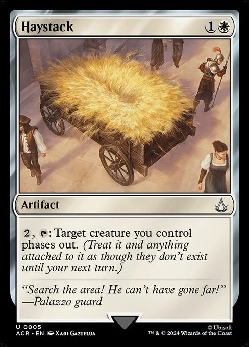Haystack, carta Magic di tipo Artifact illustrata da Xabi Gaztelua