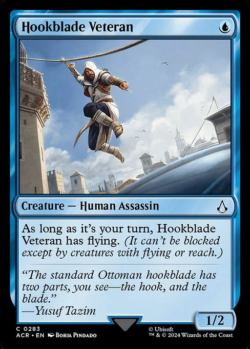 Hookblade Veteran, carta Magic di tipo Creature — Human Assassin illustrata da Borja Pindado