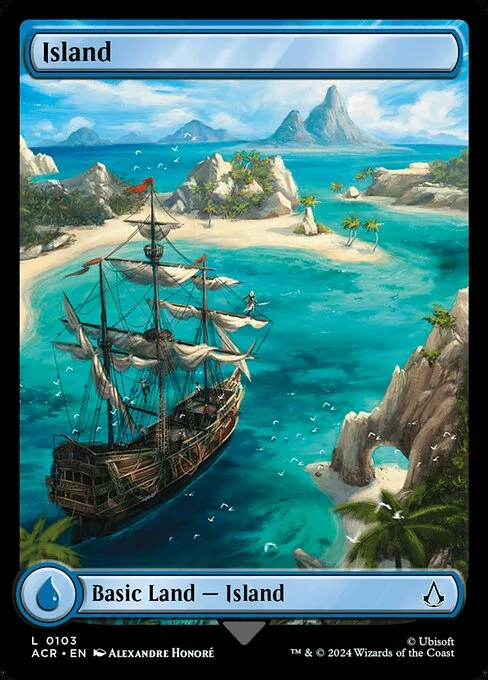 Island, carta Magic di tipo Basic Land — Island illustrata da Alexandre Honoré