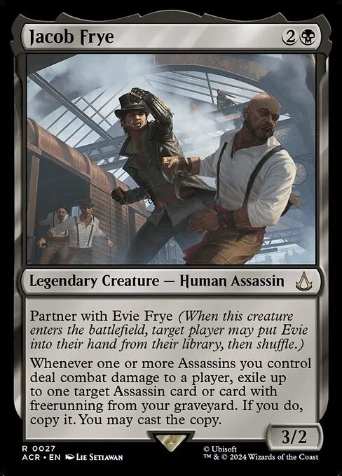 Jacob Frye, carta Magic di tipo Legendary Creature — Human Assassin illustrata da Lie Setiawan
