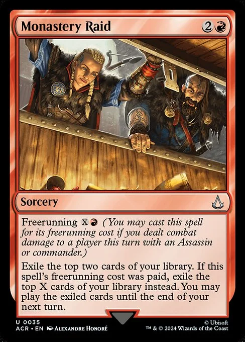Monastery Raid, carta Magic di tipo Sorcery illustrata da Alexandre Honoré