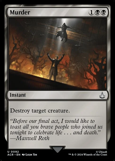 Murder, carta Magic di tipo Instant illustrata da Lixin Yin