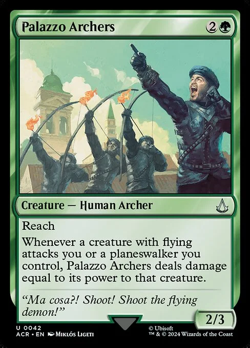 Palazzo Archers, carta Magic di tipo Creature — Human Archer illustrata da Miklós Ligeti