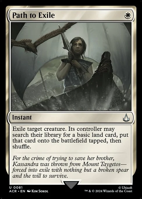 Path to Exile, carta Magic di tipo Instant illustrata da Kim Sokol