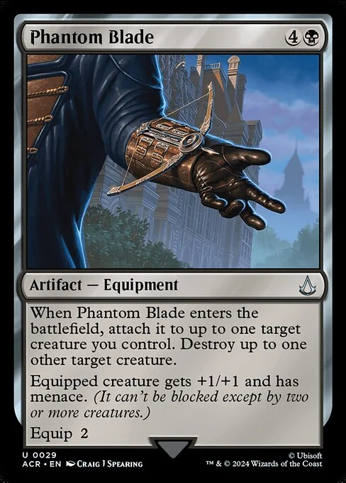 Phantom Blade, carta Magic di tipo Artifact — Equipment illustrata da Craig J Spearing