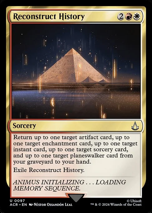 Reconstruct History, carta Magic di tipo Sorcery illustrata da Néstor Ossandón Leal