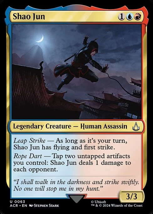 Shao Jun, carta Magic di tipo Legendary Creature — Human Assassin illustrata da Stephen Stark