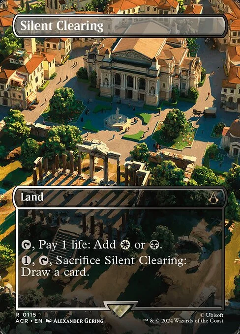 Silent Clearing, carta Magic di tipo Land illustrata da Alexander Gering