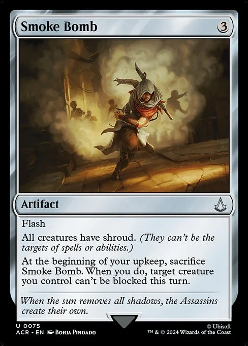 Smoke Bomb, carta Magic di tipo Artifact illustrata da Borja Pindado