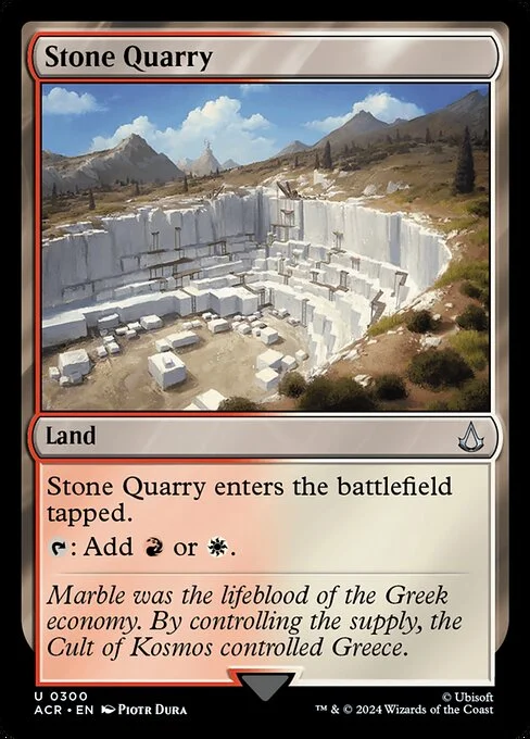Stone Quarry, carta Magic di tipo Land illustrata da Piotr Dura