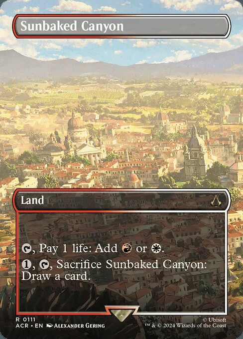 Sunbaked Canyon, carta Magic di tipo Land illustrata da Alexander Gering