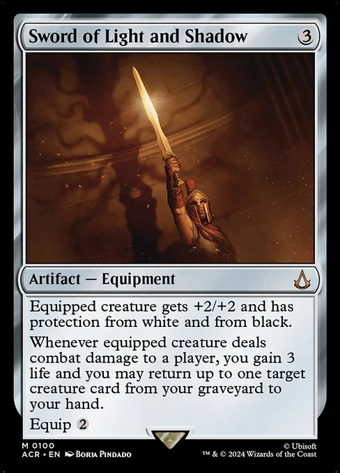 Sword of Light and Shadow, carta Magic di tipo Artifact — Equipment illustrata da Borja Pindado