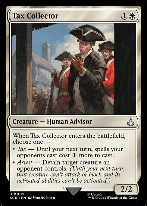 Tax Collector, carta Magic di tipo Creature — Human Advisor illustrata da Miklós Ligeti