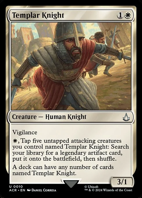 Templar Knight, carta Magic di tipo Creature — Human Knight illustrata da Daniel Correia