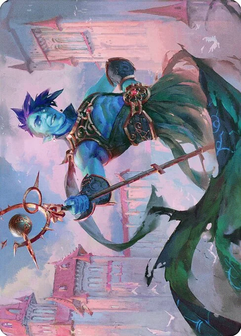 Haughty Djinn // Haughty Djinn, carta Magic di tipo Card // Card illustrata da Mike Jordana