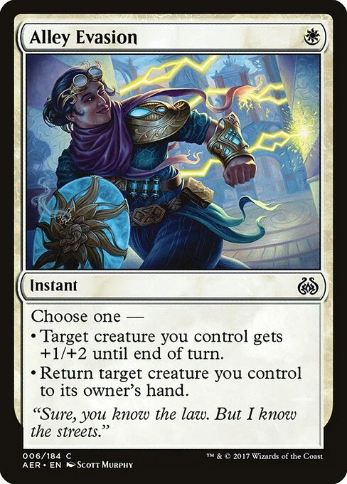 Alley Evasion, carta Magic di tipo Instant illustrata da Scott Murphy
