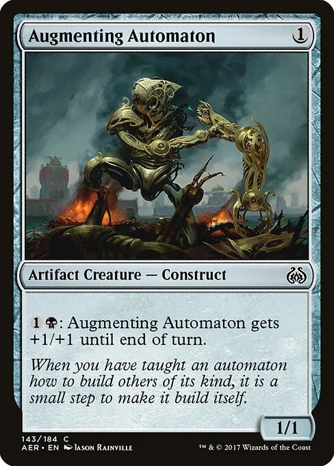 Augmenting Automaton, carta Magic di tipo Artifact Creature — Construct illustrata da Jason Rainville