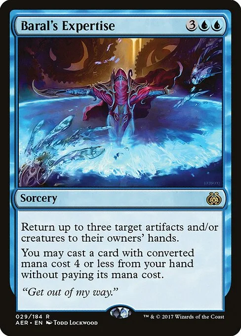 Baral's Expertise, carta Magic di tipo Sorcery illustrata da Todd Lockwood