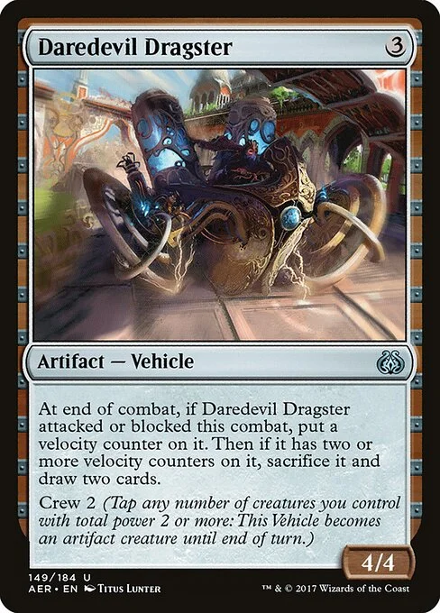 Daredevil Dragster, carta Magic di tipo Artifact — Vehicle illustrata da Titus Lunter