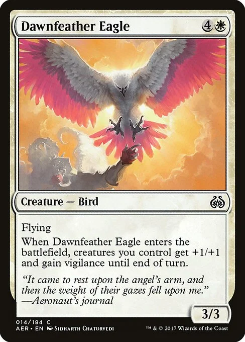 Dawnfeather Eagle, carta Magic di tipo Creature — Bird illustrata da Sidharth Chaturvedi