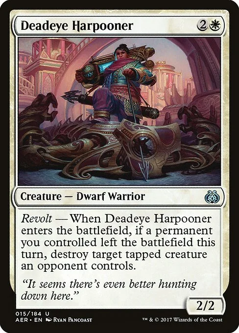 Deadeye Harpooner, carta Magic di tipo Creature — Dwarf Warrior illustrata da Ryan Pancoast