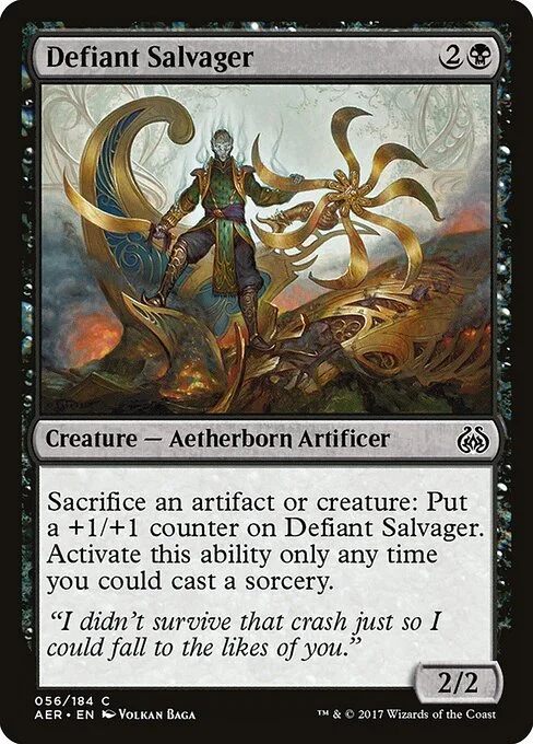 Defiant Salvager, carta Magic di tipo Creature — Aetherborn Artificer illustrata da Volkan Baǵa