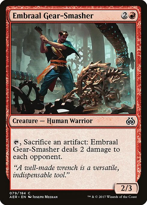 Embraal Gear-Smasher, carta Magic di tipo Creature — Human Warrior illustrata da Joseph Meehan