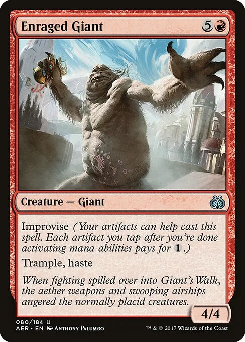 Enraged Giant, carta Magic di tipo Creature — Giant illustrata da Anthony Palumbo