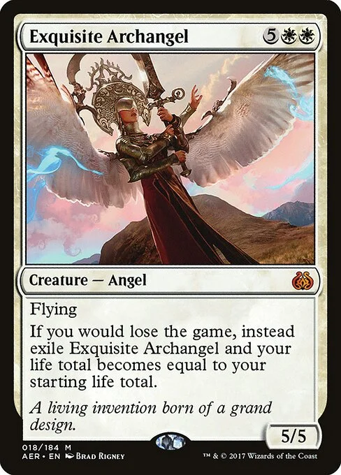 Exquisite Archangel, carta Magic di tipo Creature — Angel illustrata da Brad Rigney