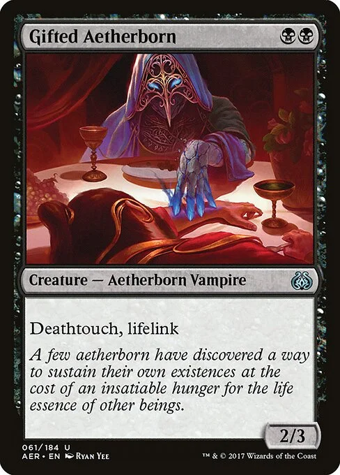 Gifted Aetherborn, carta Magic di tipo Creature — Aetherborn Vampire illustrata da Ryan Yee