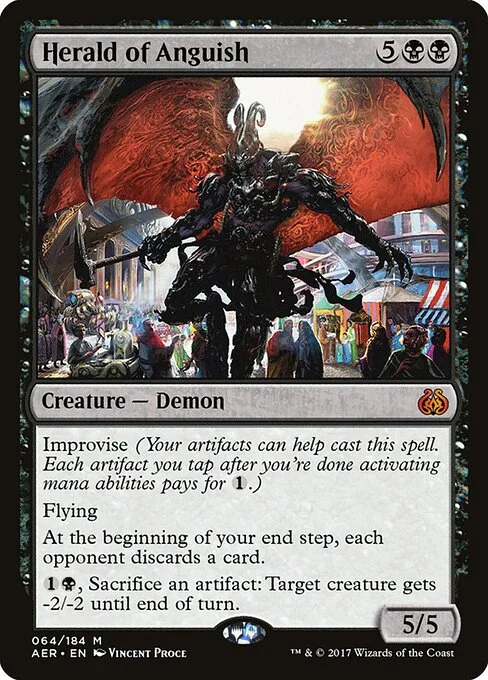 Herald of Anguish, carta Magic di tipo Creature — Demon illustrata da Vincent Proce
