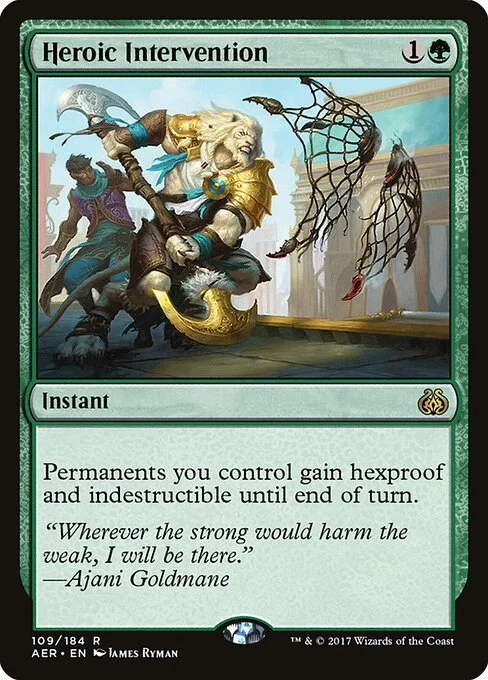 Heroic Intervention, carta Magic di tipo Instant illustrata da James Ryman