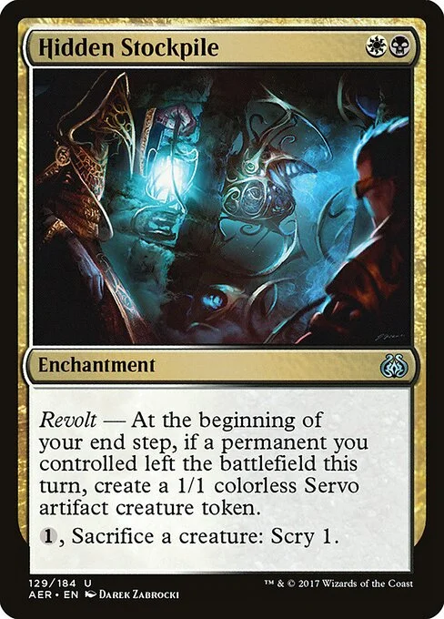 Hidden Stockpile, carta Magic di tipo Enchantment illustrata da Darek Zabrocki