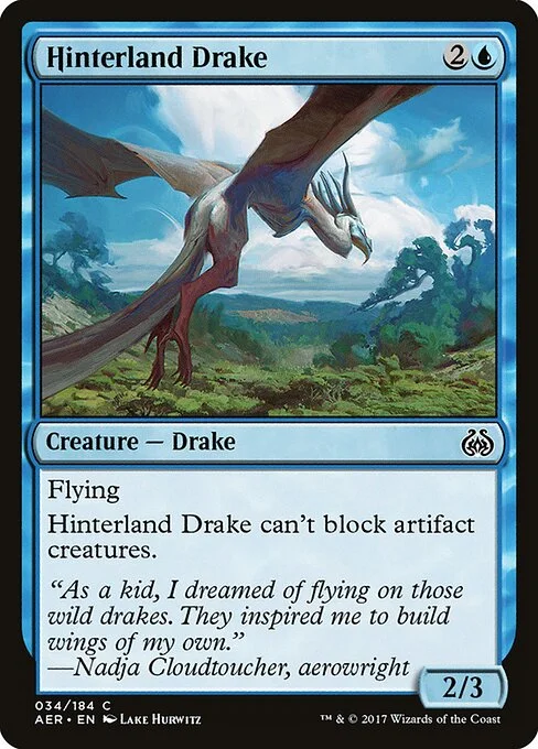 Hinterland Drake, carta Magic di tipo Creature — Drake illustrata da Lake Hurwitz