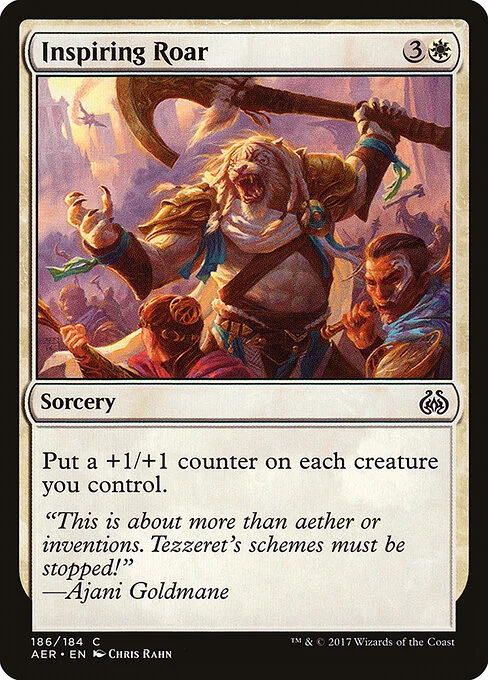 Inspiring Roar, carta Magic di tipo Sorcery illustrata da Chris Rahn