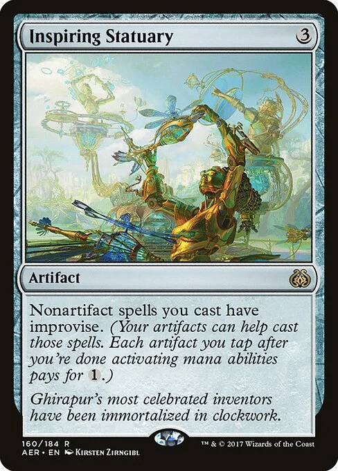 Inspiring Statuary, carta Magic di tipo Artifact illustrata da Kirsten Zirngibl