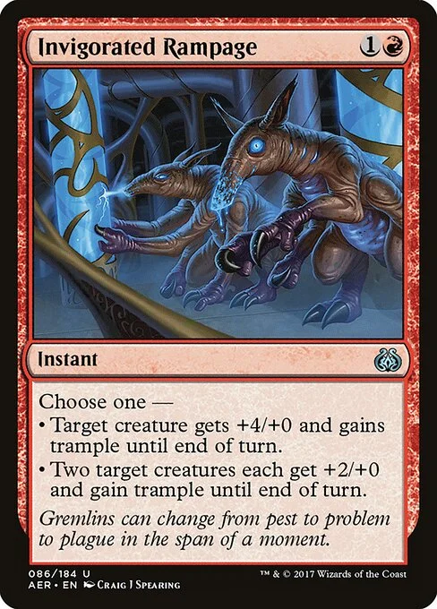 Invigorated Rampage, carta Magic di tipo Instant illustrata da Craig J Spearing