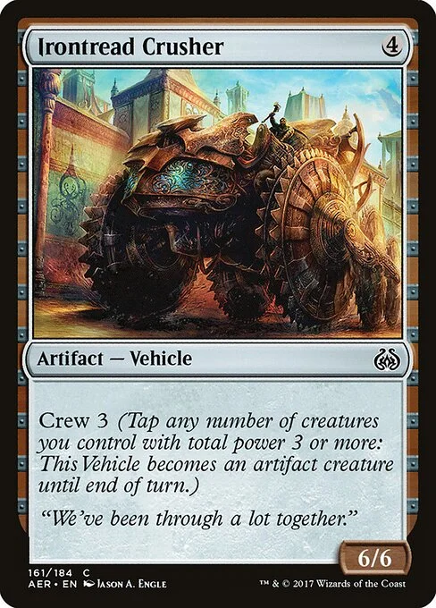 Irontread Crusher, carta Magic di tipo Artifact — Vehicle illustrata da Jason A. Engle