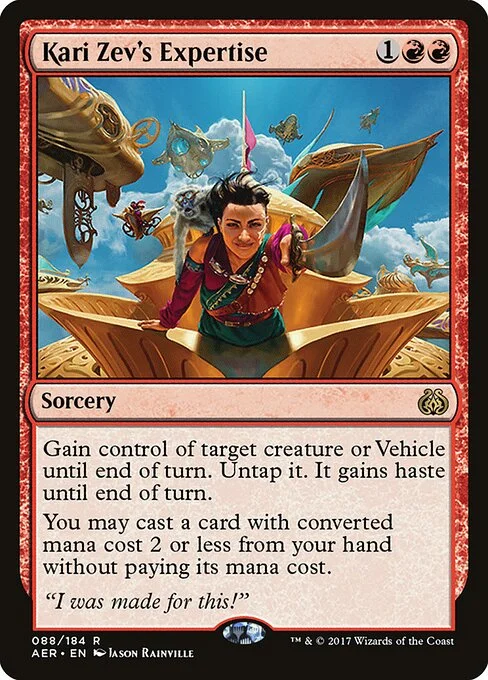 Kari Zev's Expertise, carta Magic di tipo Sorcery illustrata da Jason Rainville