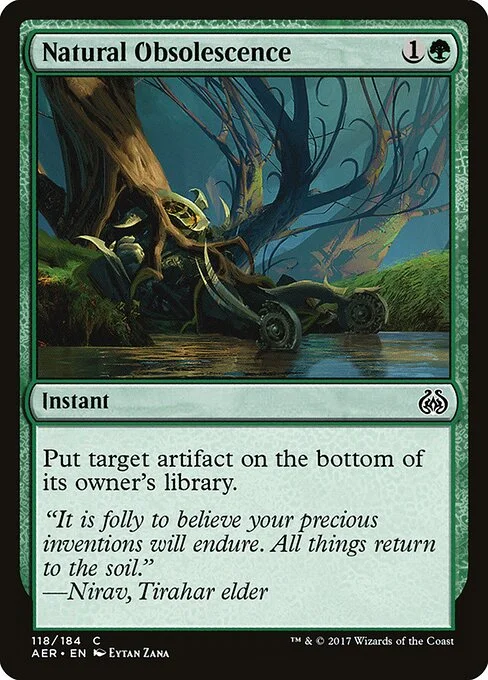 Natural Obsolescence, carta Magic di tipo Instant illustrata da Eytan Zana