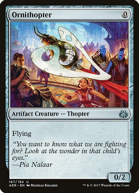 Ornithopter, carta Magic di tipo Artifact Creature — Thopter illustrata da Mathias Kollros