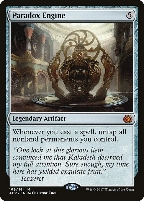 Paradox Engine, carta Magic di tipo Legendary Artifact illustrata da Christine Choi